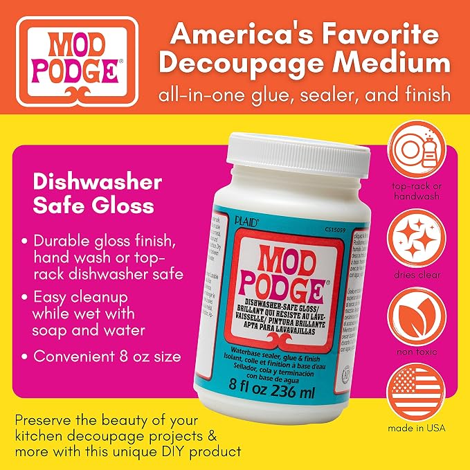 Mod Podge - 8oz / 236ml - Dishwasher Safe Gloss