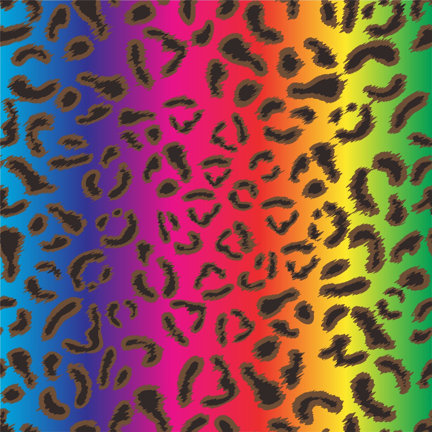 HTV Pattern Vinyl - Leopard Rainbow 1