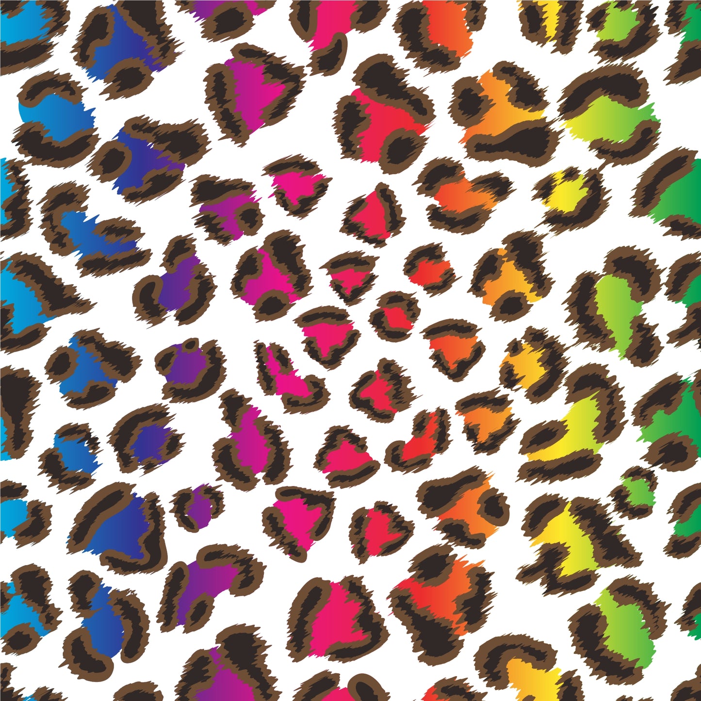 HTV Pattern Vinyl - Leopard Rainbow 2