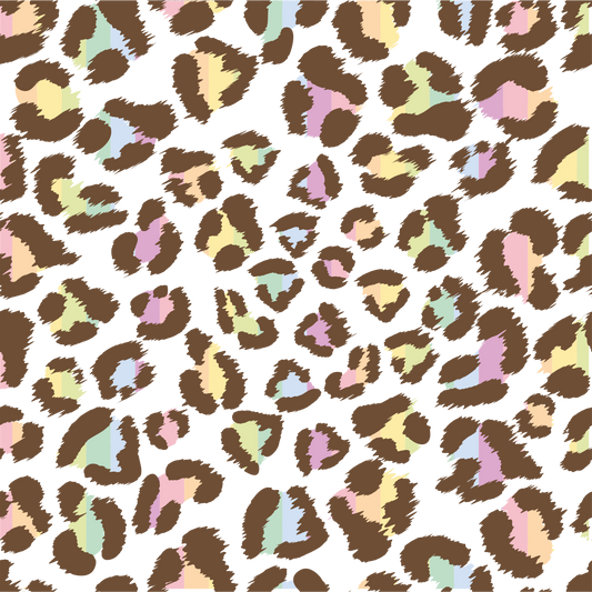 Self Adhesive Pattern Vinyl - Leopard Pastel 2