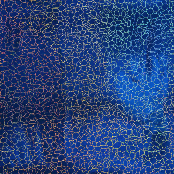 SELF ADHESIVE SPECIAL OFFER - Holographic Cobblestone :- Blue - Mini Roll 30cm x 50cm