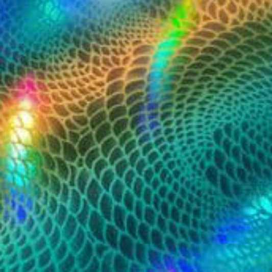 Holographic Yellow/Green :- Yellow Green Peacock - Mini Roll