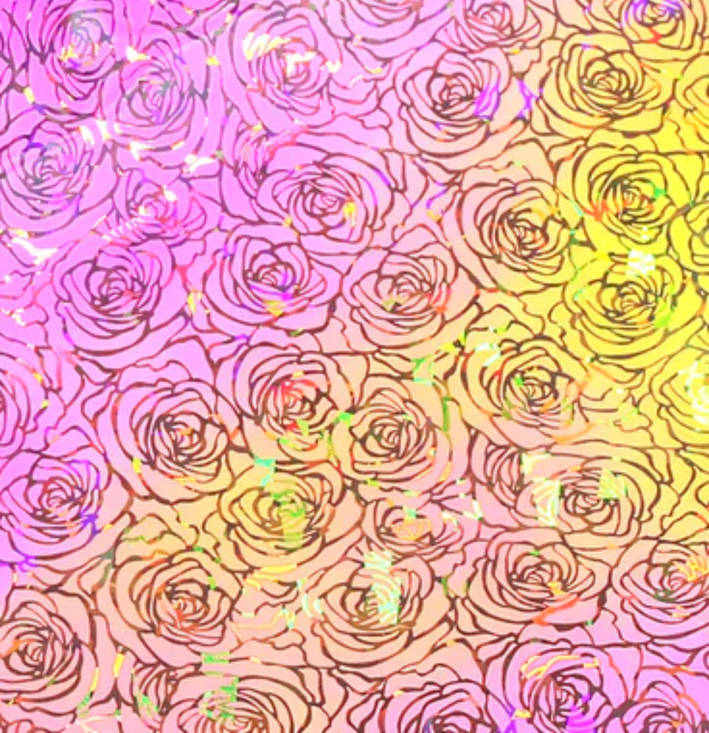 Opal Patterns :- Pink/Yellow Roses - Mini Roll