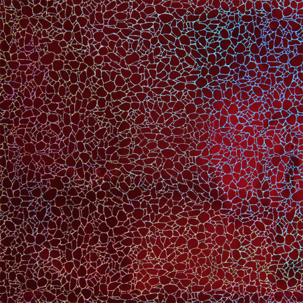 SELF ADHESIVE SPECIAL OFFER - Holographic Cobblestone :- Red - Mini Roll 30cm x50cm