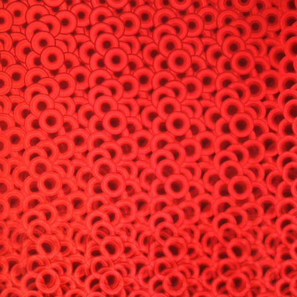 SELF ADHESIVE SPECIAL OFFER - Holographic Bubbles :- Red - Mini Roll 30cm x 50cm
