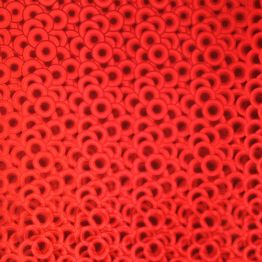 SELF ADHESIVE SPECIAL OFFER - Holographic Bubbles :- Red - Mini Roll 30cm x 50cm
