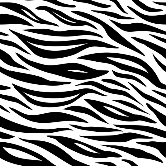 Self Adhesive Pattern Vinyl - Zebra Black and White