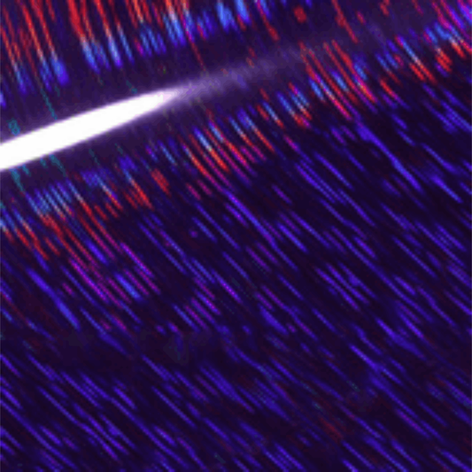 SELF ADHESIVE SPECIAL OFFER - Holographic Rain :- Purple - Mini Roll 30cm x 50cm