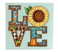Square Glass Coaster 10cm