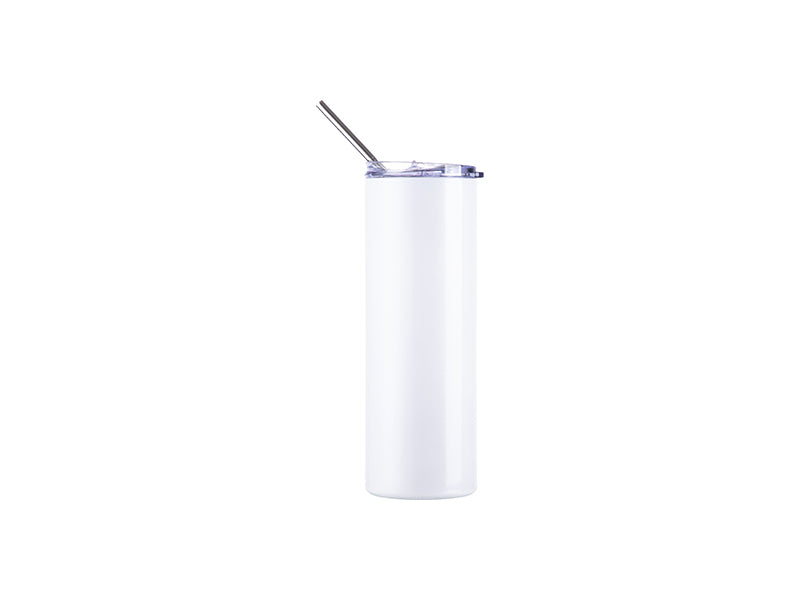 20oz/600ml Sublimation UV Colour Changing Stainless Steel Skinny Tumbler - White to Purple
