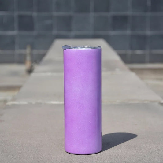 20oz/600ml Sublimation UV Colour Changing Stainless Steel Skinny Tumbler - White to Purple
