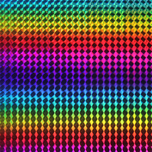 SELF ADHESIVE SPECIAL OFFER -  Holographic Rainbow :- Rainbow Lens - A4 sheet
