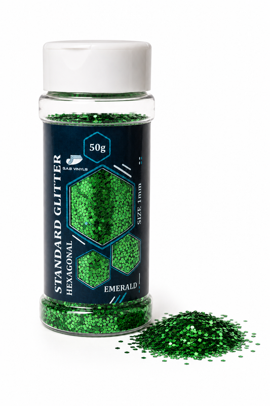 Emerald Hexagonal Glitter 1mm – 50g