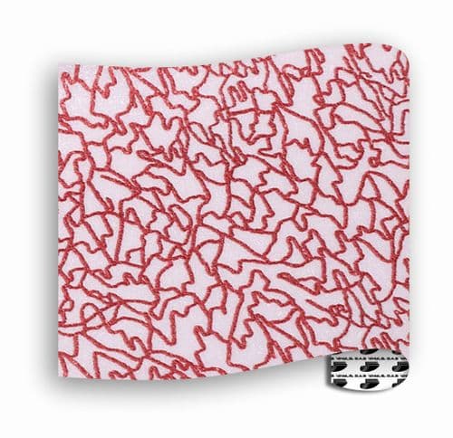 SELF ADHESIVE SPECIAL OFFER: Glitter Patterns (Textured) - Abstract Red - Mini Roll