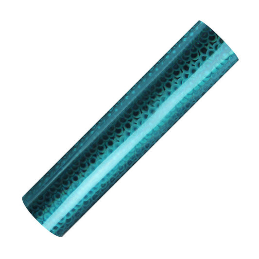 SELF ADHESIVE SPECIAL OFFER - Holographic Bubbles :- Aqua - Mini Roll 30cm x 50cm
