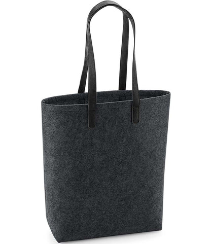 Premium Felt Tote Bag - Leather Look Straps