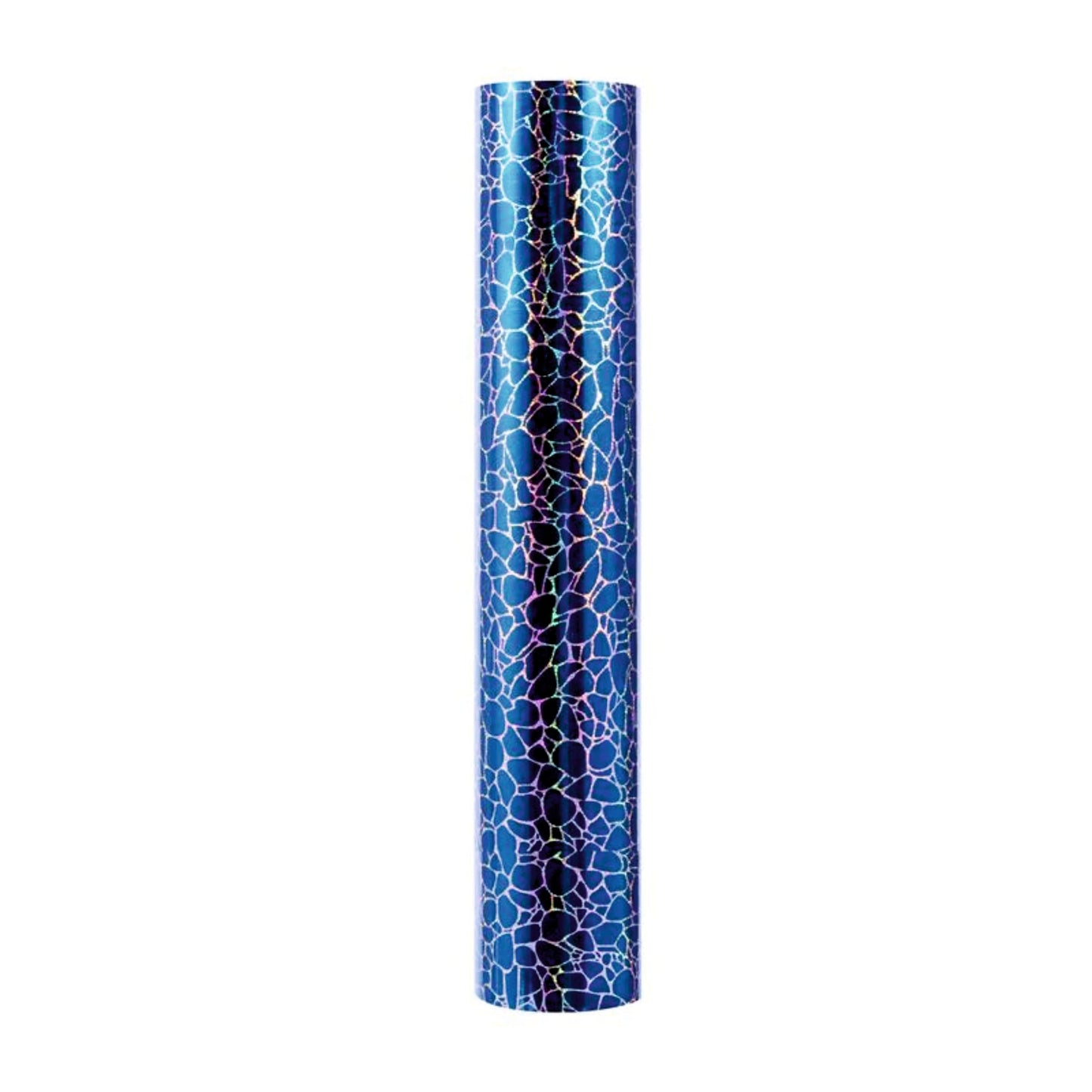 SELF ADHESIVE SPECIAL OFFER - Holographic Cobblestone :- Blue - Mini Roll 30cm x 50cm