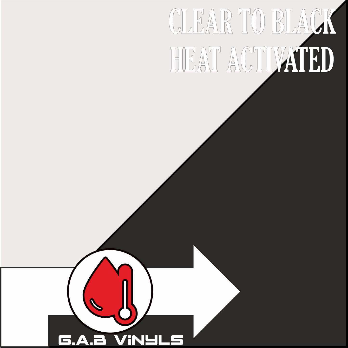 Heat Activated :- Clear to Black - A4 sheet
