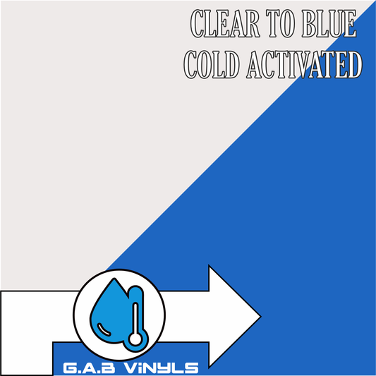 Cold Activated :- Clear to Blue - A4 sheet
