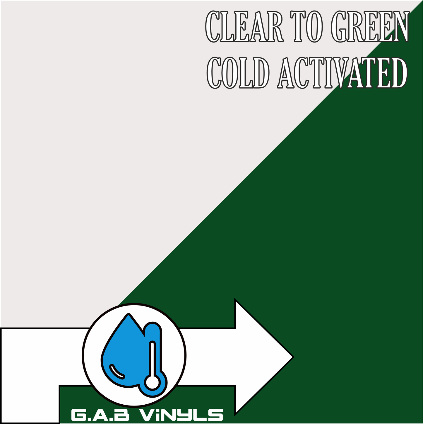 Cold Activated :- Clear to Green - Mini Roll