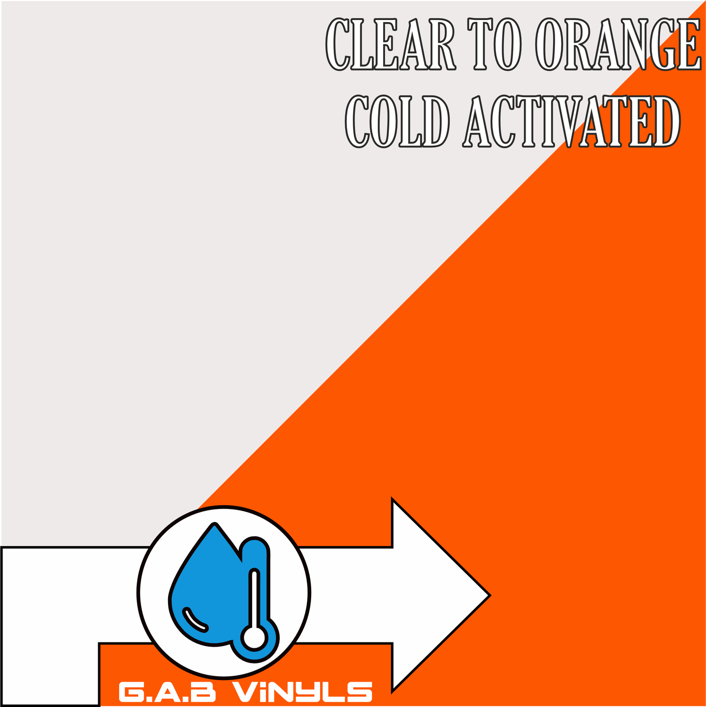 Cold Activated :- Clear to Orange - Mini Roll