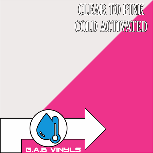 Cold Activated :- Clear to Pink - A4 sheet