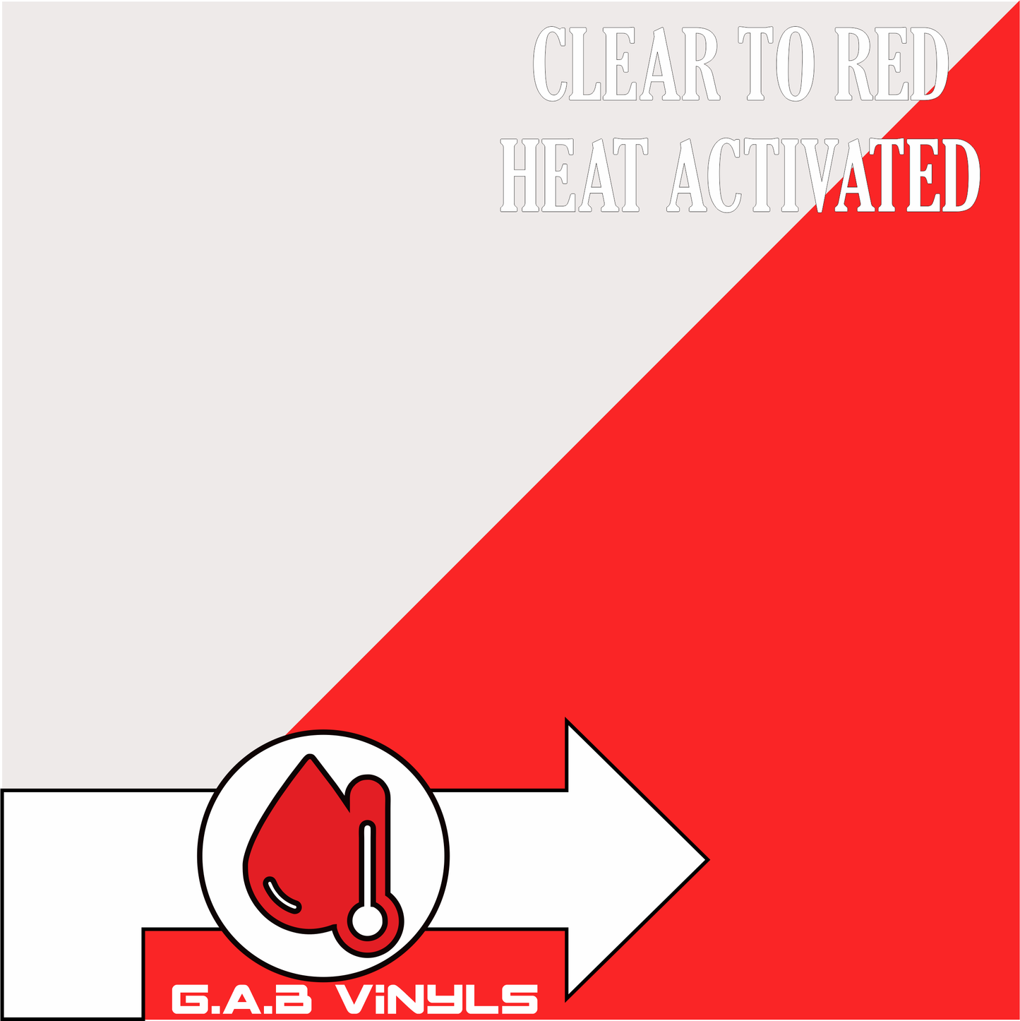 Heat Activated :- Clear to Red - A4 sheet
