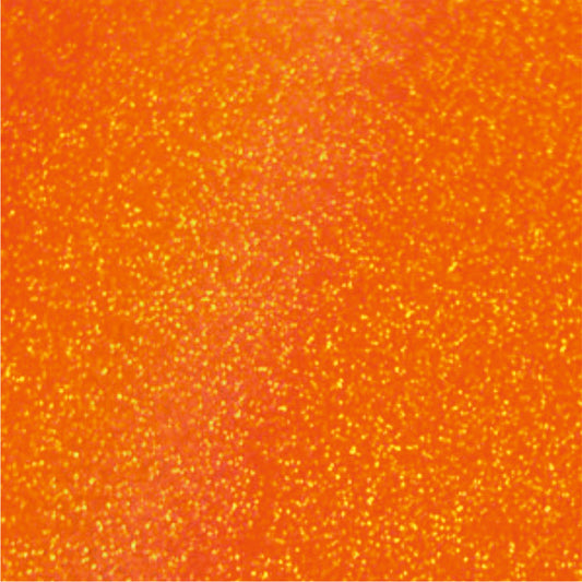 Holographic Sparkle Self Adhesive :- Fluo Orange - Metre