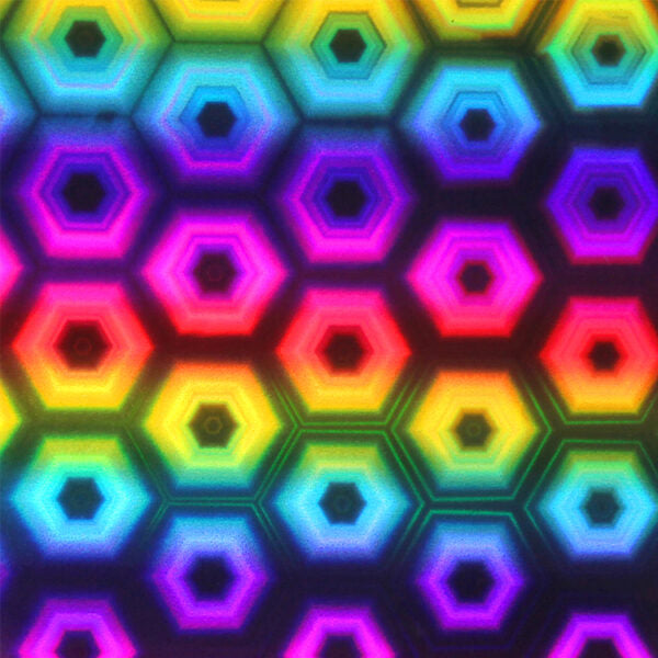 Holographic Rainbow :- Rainbow Hexagon - A4 sheet