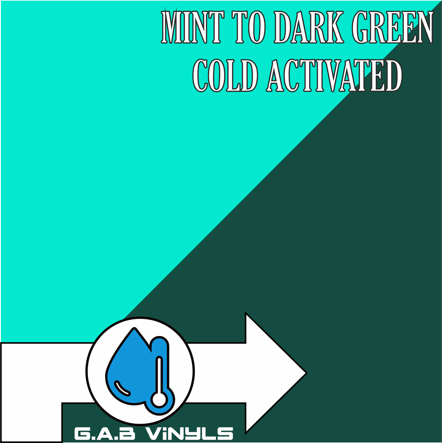 Cold Activated :- Mint to Dark Green - Metre