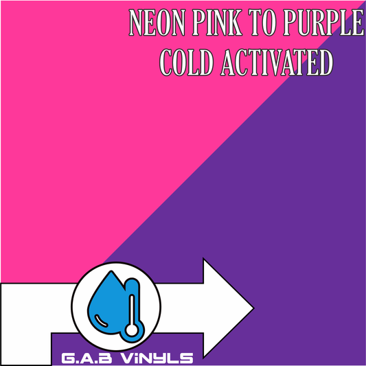 Cold Activated :- Neon Pink to Purple - A4 sheet