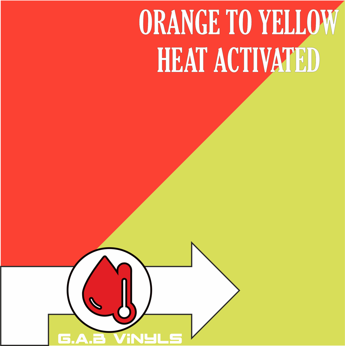 Heat Activated :- Orange to Yellow - Mini Roll