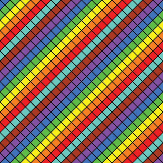 HTV Pattern Vinyl - Rainbow 10