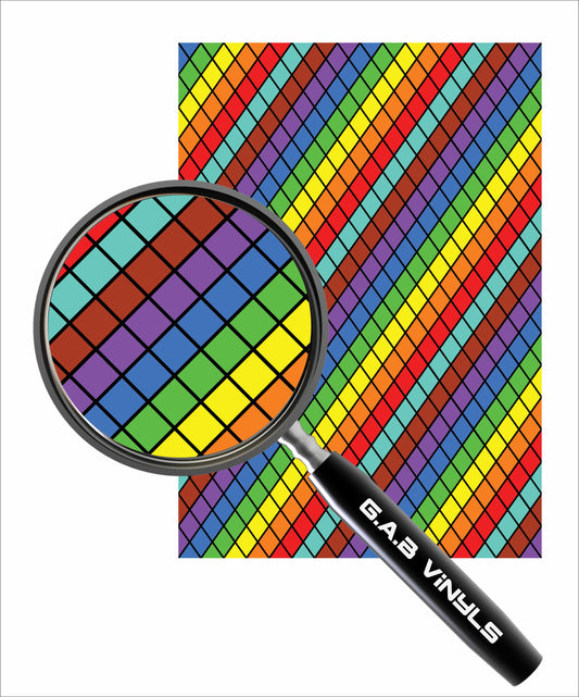 HTV Pattern Vinyl - Rainbow 10