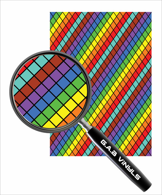 Self Adhesive Pattern Vinyl - Rainbow 10