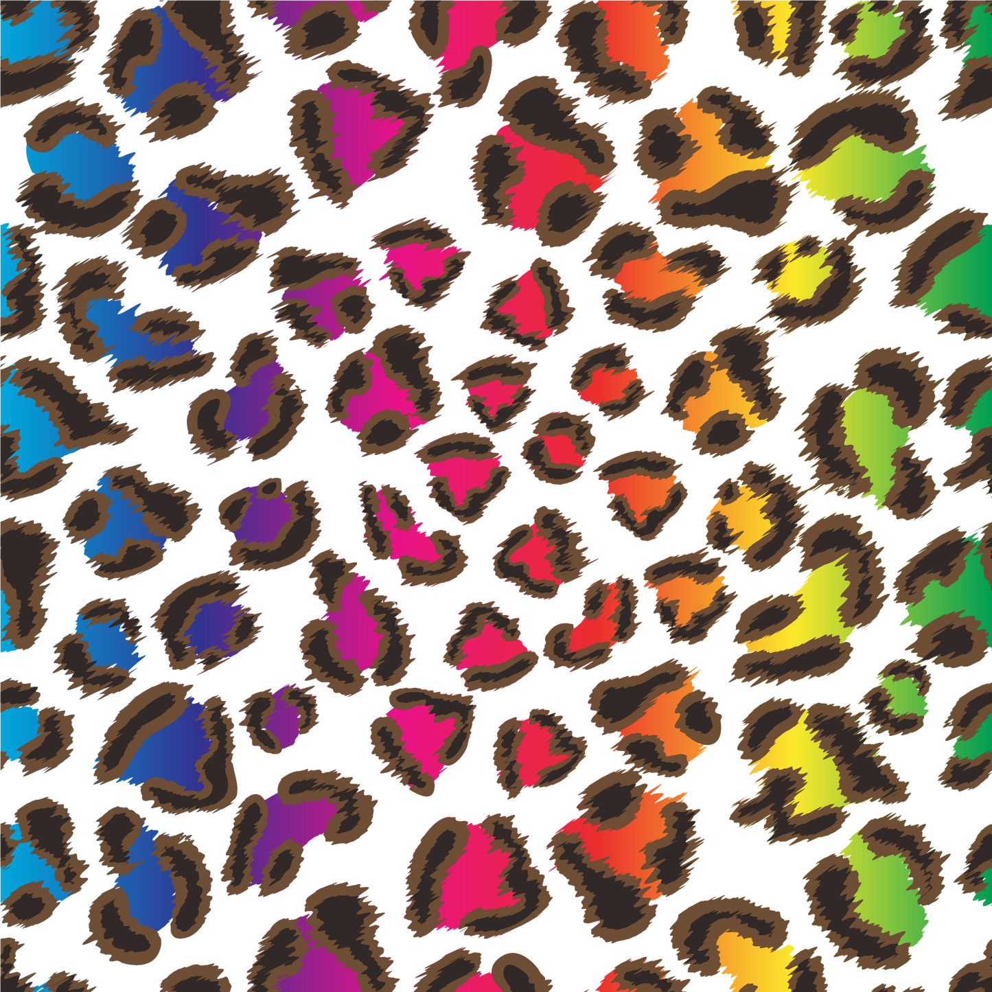 Self Adhesive Pattern Vinyl - Leopard Rainbow 2