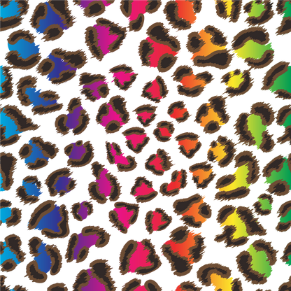 Self Adhesive Pattern Vinyl - Leopard Rainbow 2