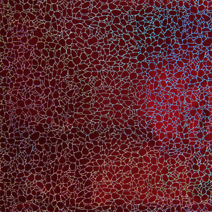 SELF ADHESIVE SPECIAL OFFER - Holographic Cobblestone :- Red - Mini Roll 30cm x50cm