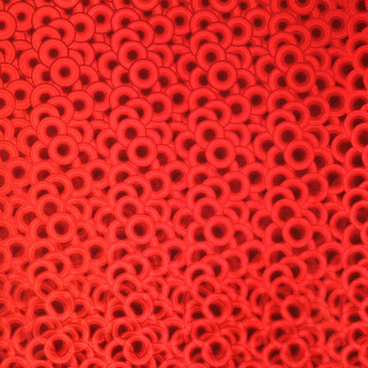 SELF ADHESIVE SPECIAL OFFER - Holographic Bubbles :- Red - Mini Roll 30cm x 50cm