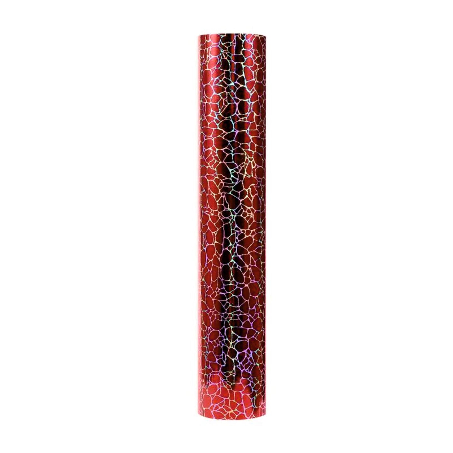 SELF ADHESIVE SPECIAL OFFER - Holographic Cobblestone :- Red - Mini Roll 30cm x50cm
