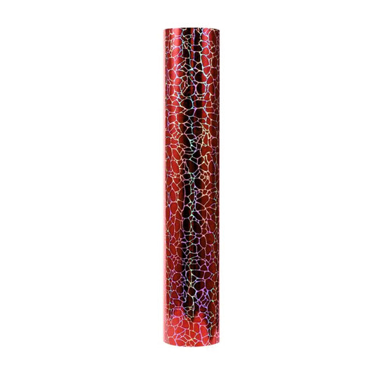 SELF ADHESIVE SPECIAL OFFER - Holographic Cobblestone :- Red - Mini Roll 30cm x50cm