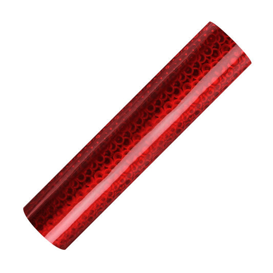 SELF ADHESIVE SPECIAL OFFER - Holographic Bubbles :- Red - Mini Roll 30cm x 50cm