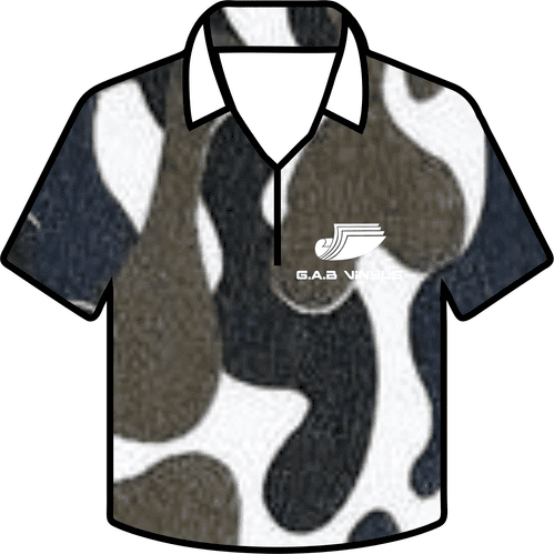 Metallic Pattern HTV :- Camo Blue / Black - A4 sheet
