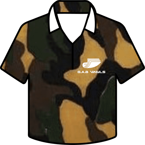Metallic Pattern HTV :- Camo Woodland - A4 sheet