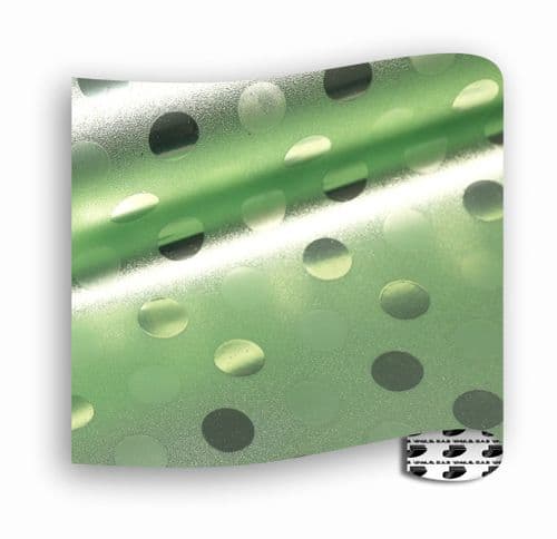Glitter Patterns (Textured) - Diddy Dot Green - Metre