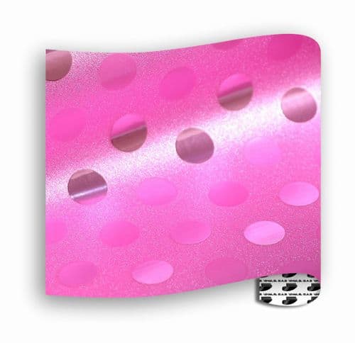 Glitter Patterns (Textured) - Diddy Dot Pink - Mini Roll