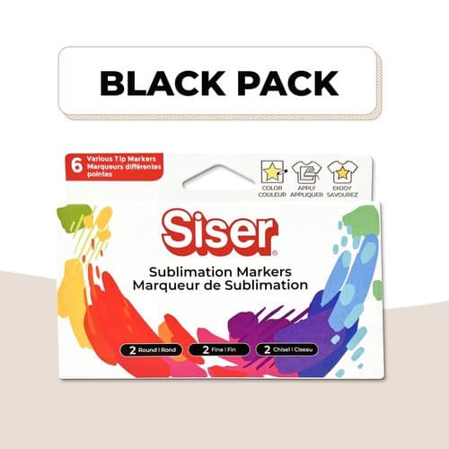 Sublimation Markers - Black Pack