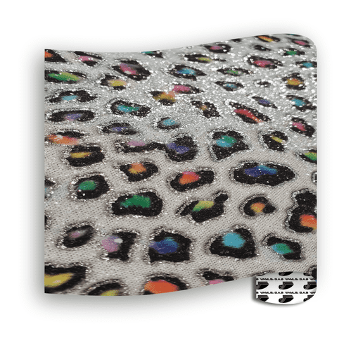 Glitter Patterns (Textured) - Rainbow Leopard - Metre