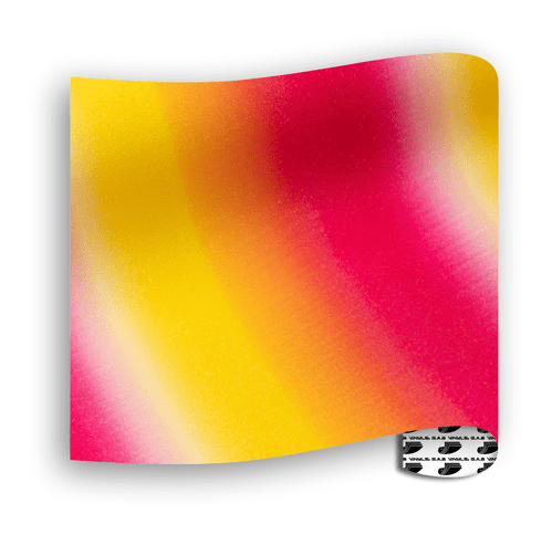 Glitter Patterns (Textured) - Rainbow Stripe Yellow Red - Metre